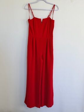 Monteau Red Spaghetti Strap Jumpsuit
